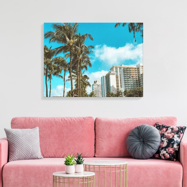 Impresión tropical en lienzo estirado (Insitu (Sala de estar))