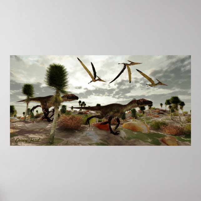 Impresión Utahraptor Hunt (Frente)
