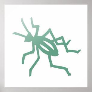 Impresión verde de cricket Poetica