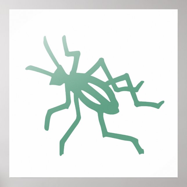 Impresión verde de cricket Poetica (Frente)