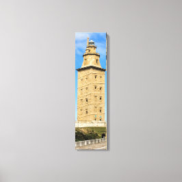 Impresión vertical de lienzo en el faro de Hércule