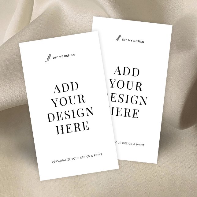 Impresión vertical de tarjeta de visita Carga tu d (Upload your artwork and print your custom vertical business cards)