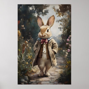 Impresión Victoriana de Conejo, Conejo de Pascua,