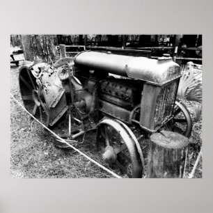 Impresión vieja del tractor