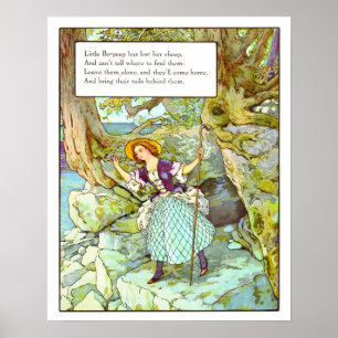 Impresión vintage de guardería - Pequeño BoPeep