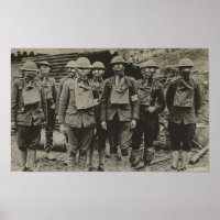 Impresión WWI de Máscara De Gas Hombres