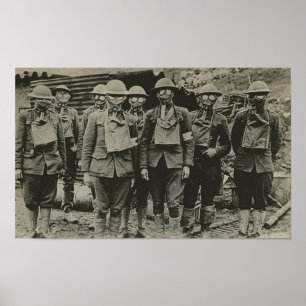 Impresión WWI de Máscara De Gas Hombres