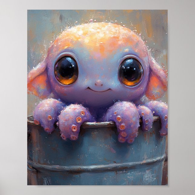 Impresión y descarga de un pequeño amigo del cubo (Frente)