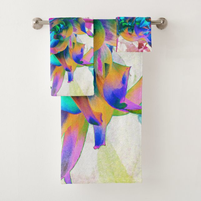 Impresionante acuarela Cactus Arcoiris Dahlia (In situ)