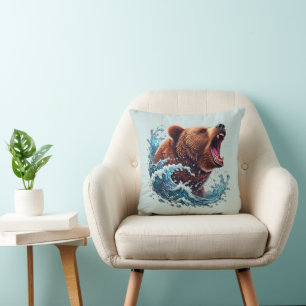 Impresionante almohada de los amantes de la cabaña