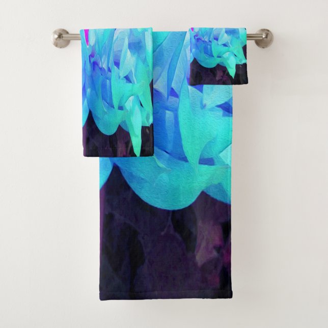 Impresionante Aqua Cactus Azul y Verde Dahlia (In situ)