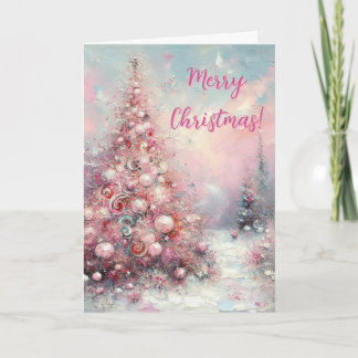 Impresionante árbol de Navidad rosa