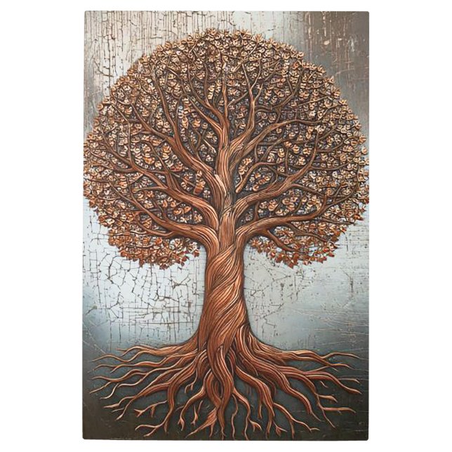 Impresionante árbol Metalizado del arte de la vida (Anverso)
