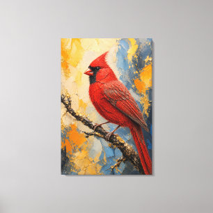 Impresionante Cardenal Rojo Lujo Impresión en Lien