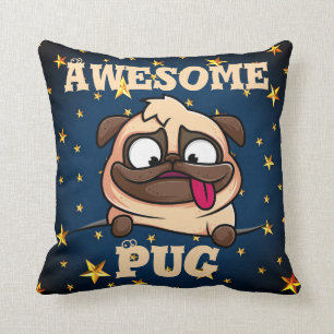 Impresionante Cojín decorativo Pug