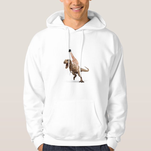 Impresionante Crazy Giraffe Top Hat T-Rex - Mens_W (Anverso)