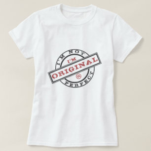 Impresionante estampilla de camiseta No soy perfec