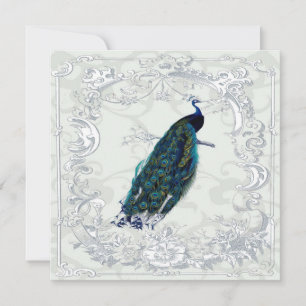 Impresionante invitación a la boda de Peacock