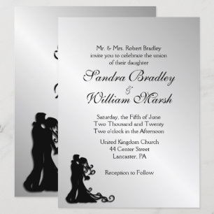Impresionante invitación a la boda de plata