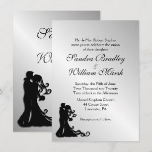Impresionante invitación a la boda de plata