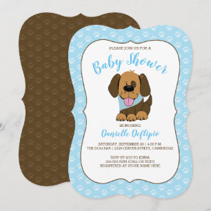 Impresionante invitación de Baby Shower a Perro Ca