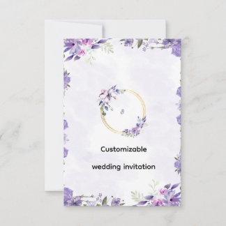 Impresionante Invitación de Boda Personalizable -