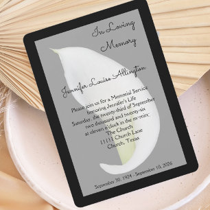 Impresionante Invitación del Servicio Memorial de 