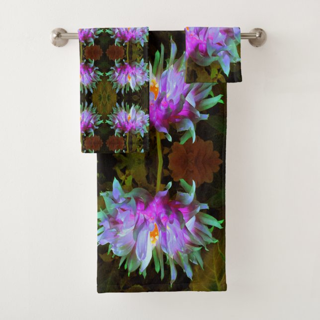 Impresionante Magenta y Cactus Verde Lime Dahlia (In situ)