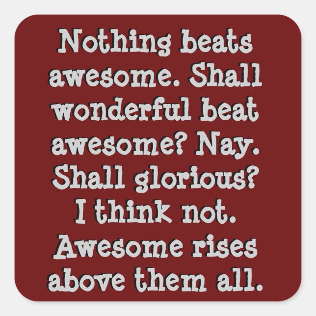 Impresionante Pegatina (Anverso)