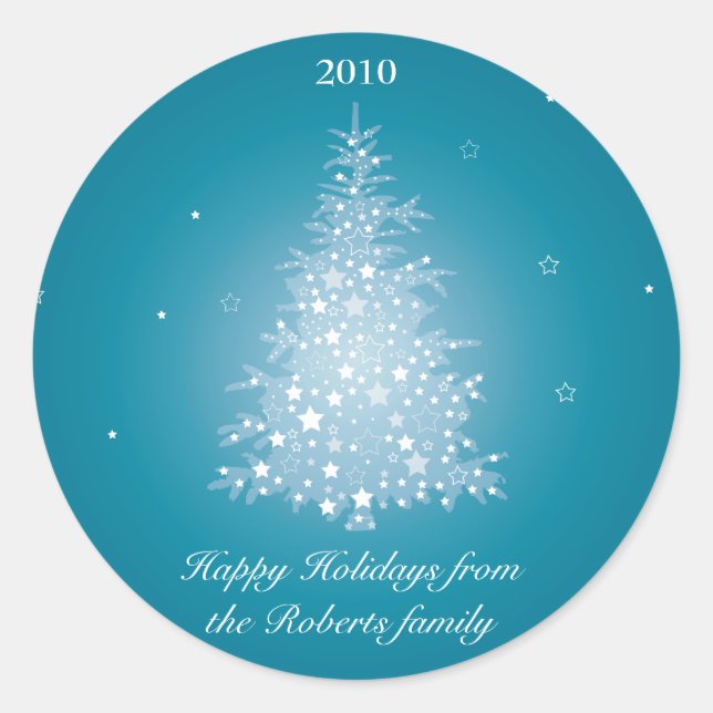 Impresionante Pegatina de árbol de Navidad (Anverso)