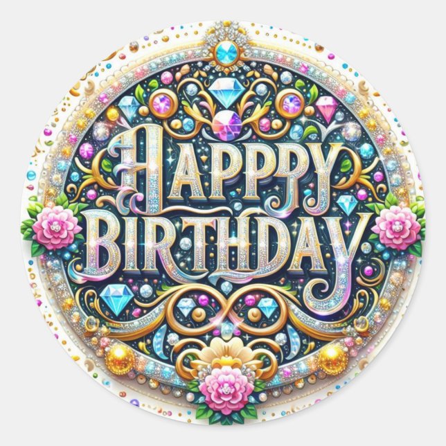 Impresionante pegatina de cumpleaños (Anverso)