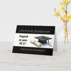 ¡Impresionante Ph D! Tarjeta de personalizado de g