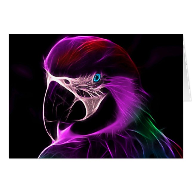 Impresionante Plum Glow Parrot Blanc Dentro (Anverso (Horizontal))