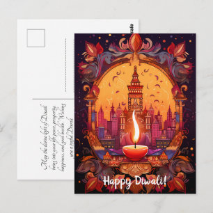Impresionante postal de Diwali