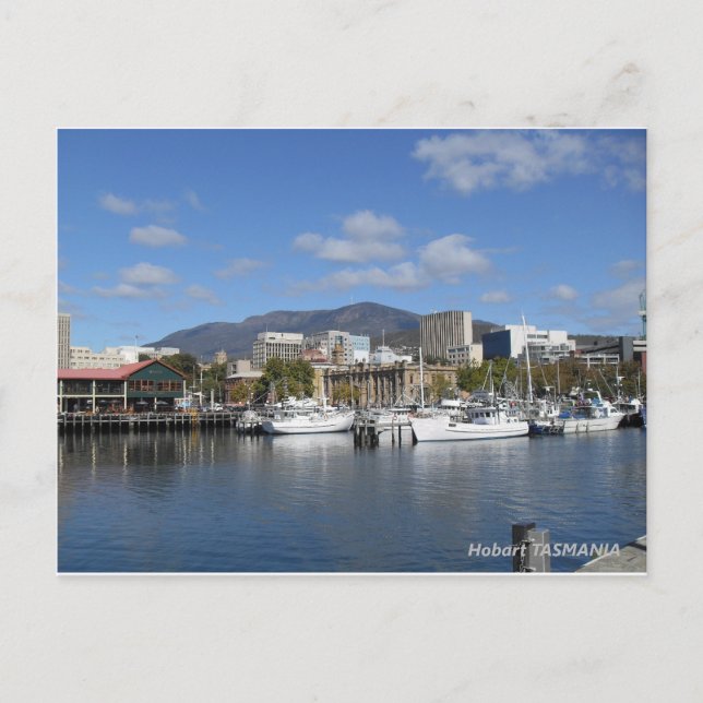 Impresionante postal de Hobart, Tasmania (Anverso)