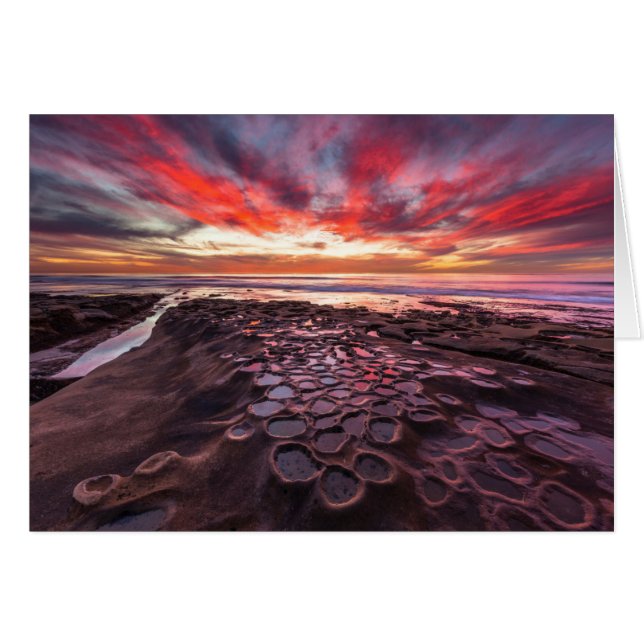 Impresionante puesta de sol en las piscinas de mar (Anverso (Horizontal))