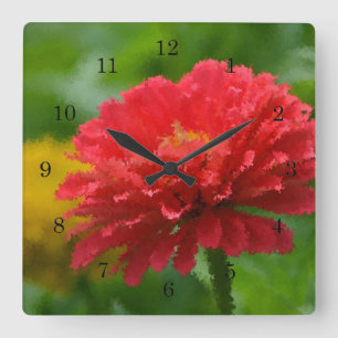 Impresionante reloj de pared de zinnia