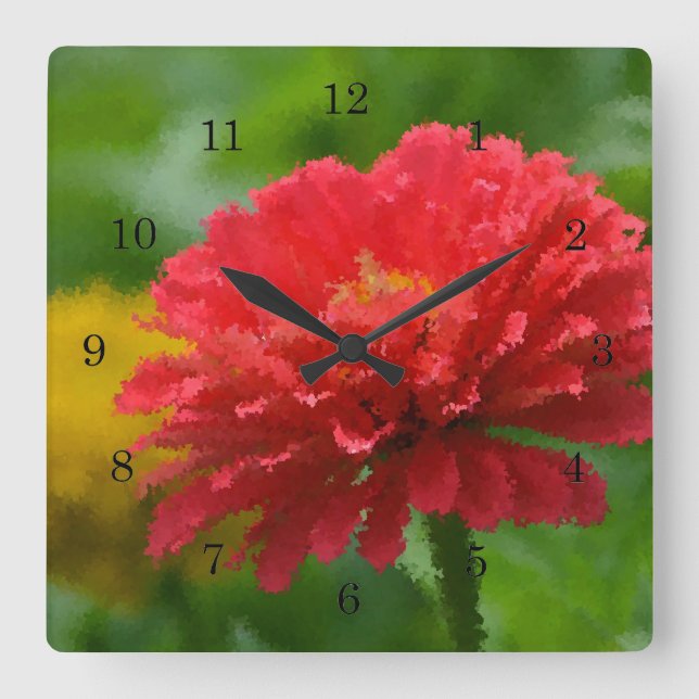 Impresionante reloj de pared de zinnia (Anverso)