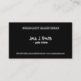 Impresionante, simple, burda tarjeta de visita neg