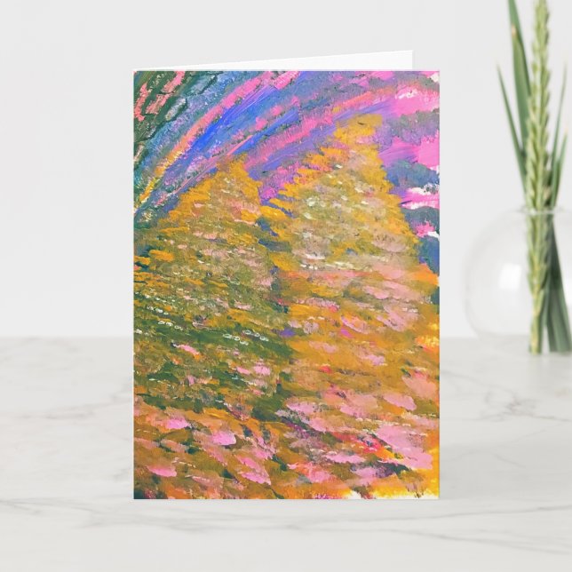 Impresionante tarjeta de arte de árboles de vacaci (Anverso)