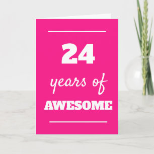 Impresionante tarjeta de cumpleaños número 24 de c