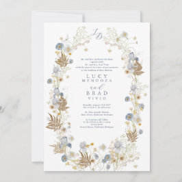 Impresionante tarjeta de invitación a la boda con