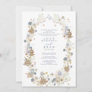 Impresionante tarjeta de invitación a la boda con 