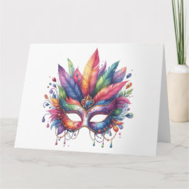 Impresionante tarjeta de máscara colorida