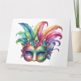 Impresionante tarjeta de máscara colorida