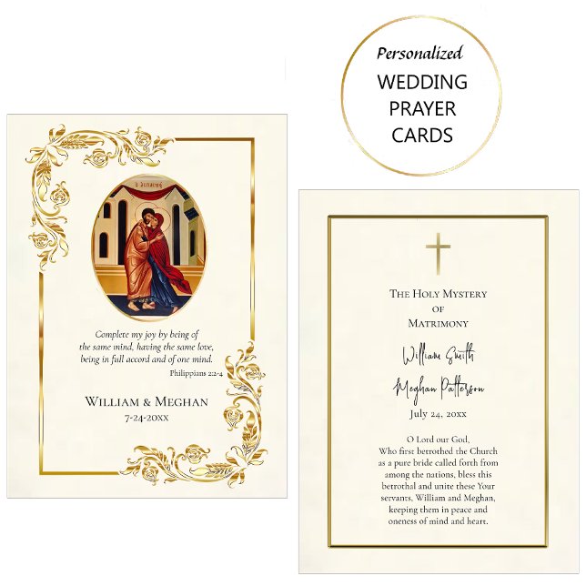 Impresionante tarjeta de oración de Bodas ortodoxo (Subido por el creador)
