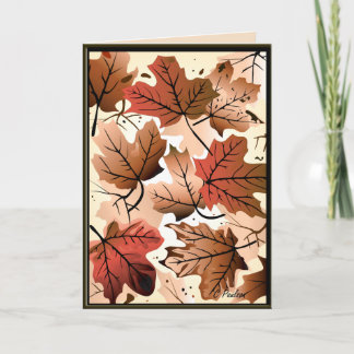 Impresionante tarjeta de saludo de otoño