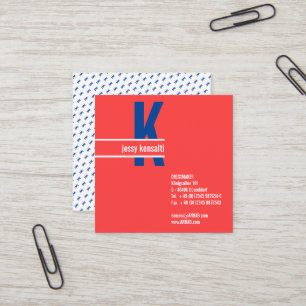 Impresionante tarjeta de visita Monograma en negri