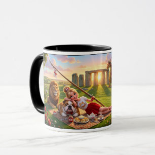 Impresionante taza de café temática inglesa en 3D