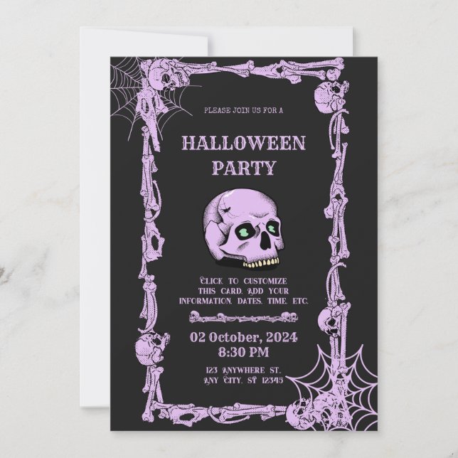 Impresionantemente elegante invitación a la fiesta (Anverso)